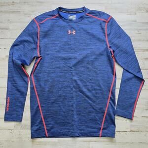 Under Armour ColdGear Mens XL Compression Crewneck Base Layer Golf Outdoors Blue